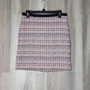 Talbots Petites Shimmer Woven Lined Pencil Mini‎ Skirt Womens Size 8P